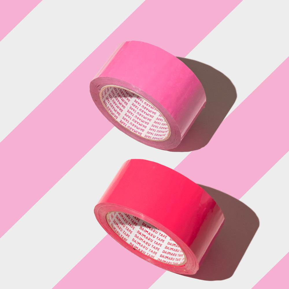 Daimaru OPP Tape Mellow Rose 48mm x 90Y Lem Kuat Ramah Lingkungan & Dapat Didaur Ulang Warna Pigmented Pink Merah