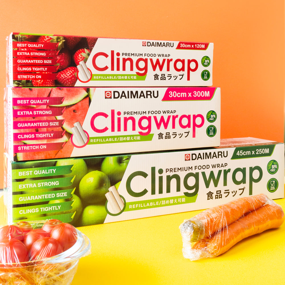 Daimaru Cling Wrap Food Grade 30cm x 120M BPA Free Kemasan Hard Box untuk Industri Horeca Waterproof Non-Toxic Material Food Grade
