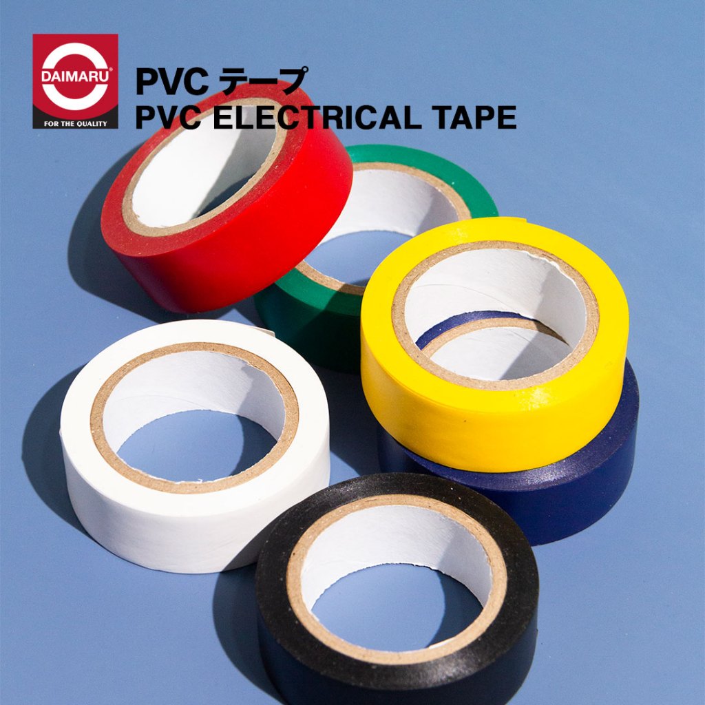 Daimaru PVC Insulation Tape White 19mm x 10M Isolasi Listrik Putih Tahan Suhu Ekstrem & Kelembapan Solusi Serbaguna untuk Industri