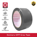 Daimaru OPP Gray Tape Lakban Abu-abu 48mm x 90 Yard Lakban Plastik Daimaru OPP Tape dengan daya rekat kuat dan ketebalan 45 micron untuk keperluan rumah tangga atau kantor