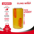 Superfix Cling Wrap Food Grade 25cm x 500Y Plastik Wrapping Makanan Katering Stretchable