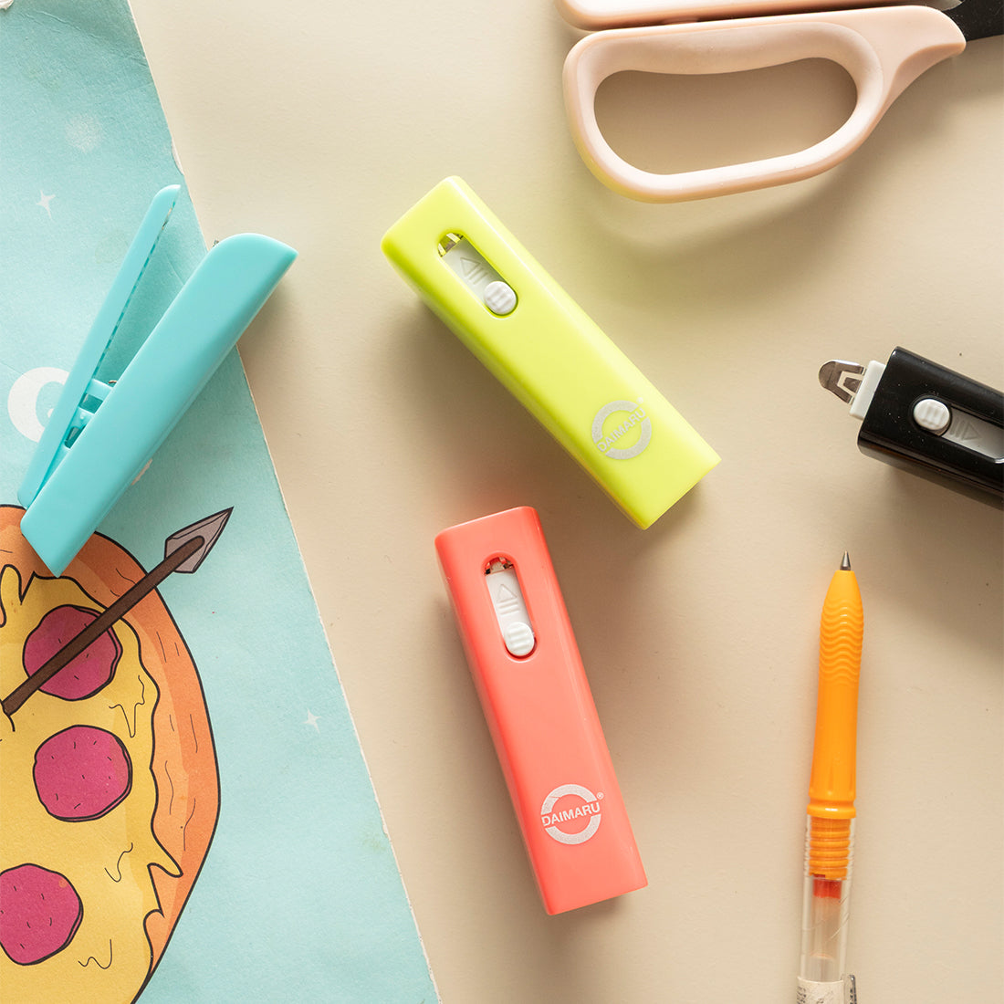 Daimaru Pocket Stapler Mini 2in1 with Remover Staples Kecil Portabel Praktis (Free Staples No. 10)