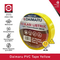 Daimaru PVC Insulation Tape Yellow 19mm x 10M Isolasi Listrik Kuning Tahan Suhu & Kelembapan untuk Industri & Rumah Tangga