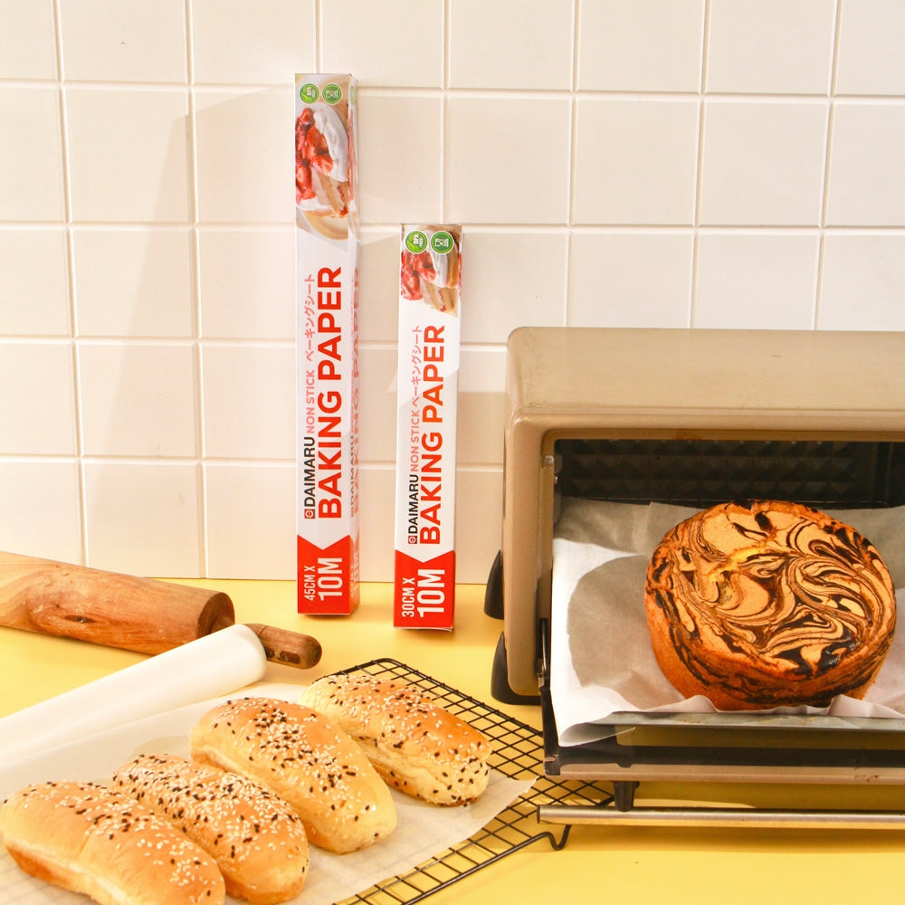 Daimaru Baking Paper Roll 30cm & 45cm x 10M Kertas Roti Anti Lengket Food Grade Multifungsi untuk Dapur dan Kitchenware