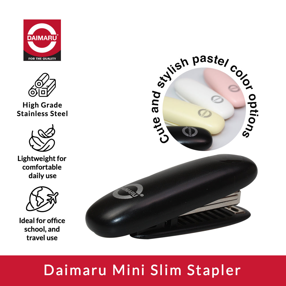 Daimaru Mini Slim Stapler Pastel Stapler Kecil Portable Travel