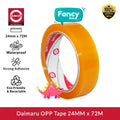 Daimaru SAT PREMIUM OPP Tape 24mm x 72Y Selotip Bening Superior Perekat Transparan Kuat untuk Kantor Rumah & Sekolah