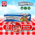 DAIMARU Zipper Bag Medium 22 x 18 cm BPA Free 20 Bags