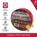 Daimaru PVC Insulation Tape Red 19mm x 10M Isolasi Listrik merah Kualitas Unggul Tahan Suhu & Kelembapan Ideal untuk Industri dan Rumah Tangga