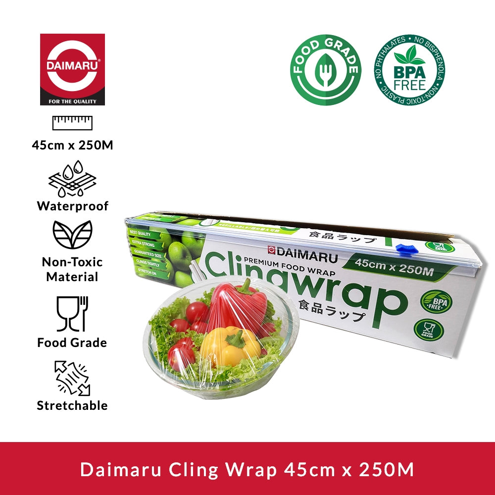 Daimaru Cling Wrap Food Grade 45cm x 250M BPA Free Kemasan Hard Box