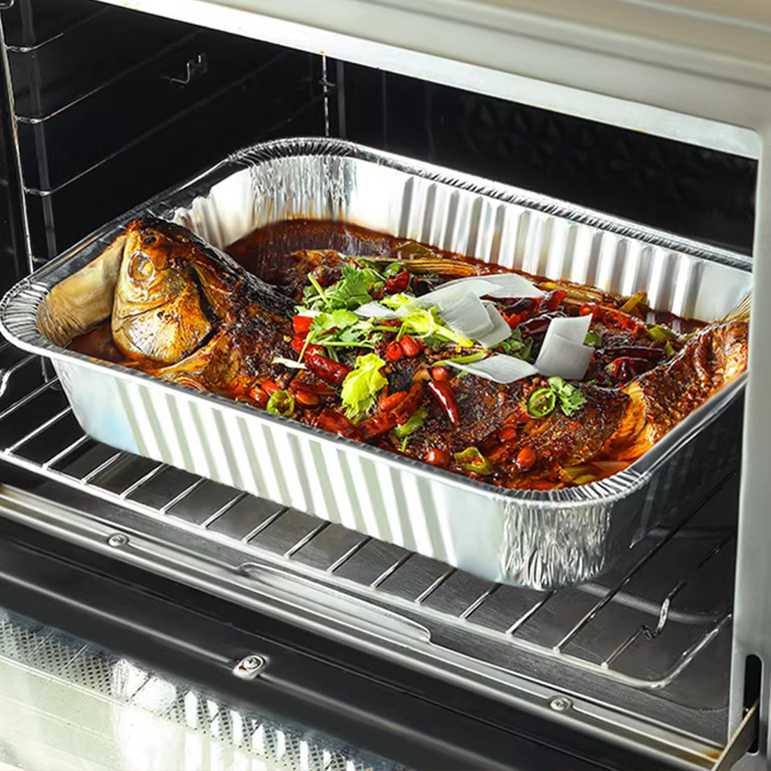 Daimaru Aluminium Foil Tray 3500ml 10 Pack 5Pcs/Pack Wadah Aluminium Besar Jumbo Tahan Panas Catering