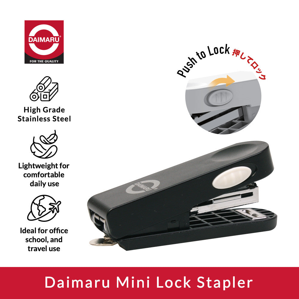 Daimaru Lock Pocket Stapler Smart Twist Design Stapler Mini Portabel Praktis