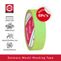 Daimaru Masking Tape Premium Washi Hijau 24 mm x 18 Yard 6 Pcs Untuk Finishing Cat & Dekorasi