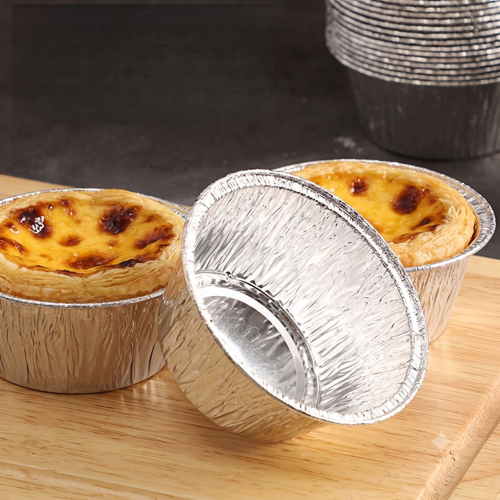 Daimaru Aluminium Foil Tray Round 100ml Food Grade Disposable Baking & Takeaway Container