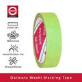 Daimaru Masking Tape Premium Washi Hijau 24mm x 18Y Untuk Finishing Cat & Dekorasi Lem Kuat Tidak Merusak Permukaan