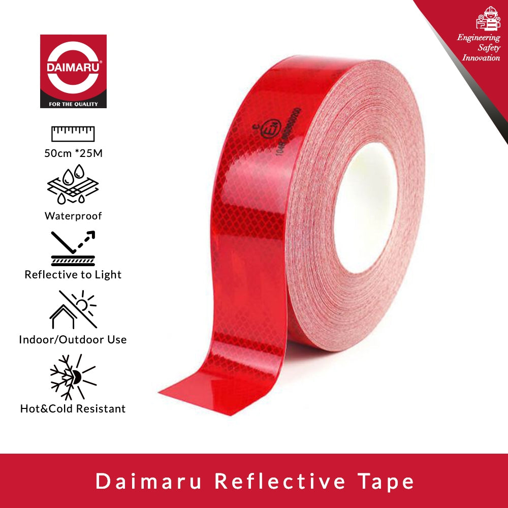 Daimaru Reflective Tape Diamond Grade Conspicuity Stiker Reflektor Strip 50mmx25M