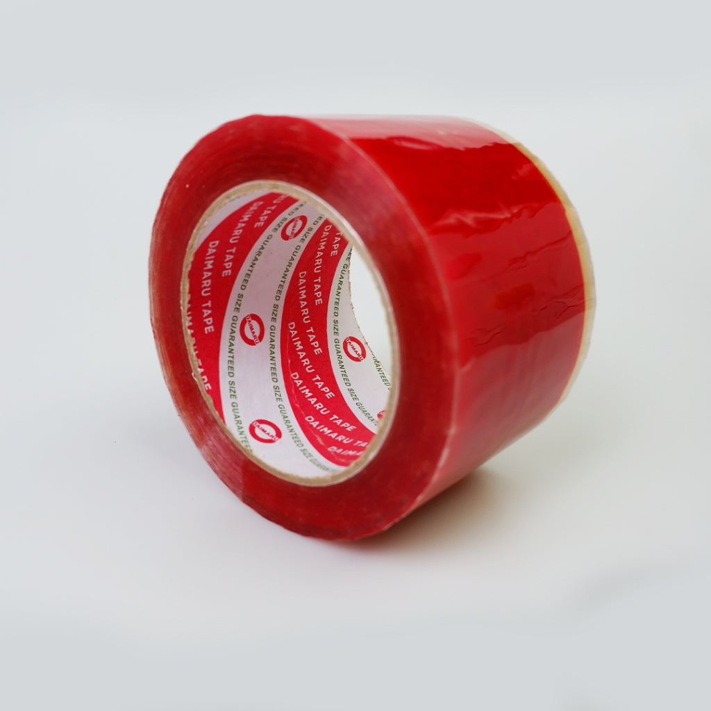 Daimaru OPP Printed Tape Lakban Stop Warna Bening 72mm x 100M