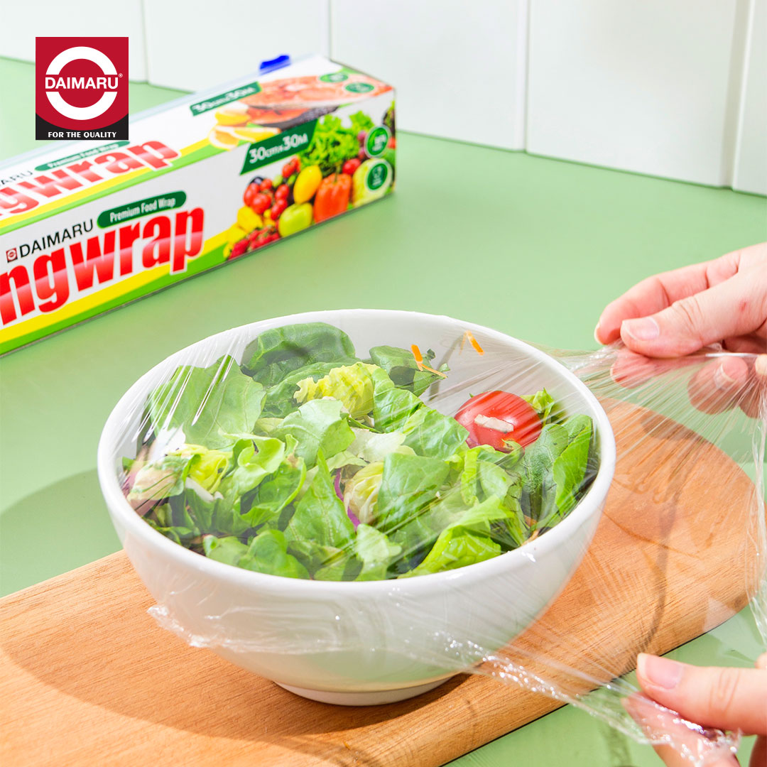 Daimaru Cling Wrap PE Food Grade 30cm x 30M Refill 2Pcs Plastik Wrap Aman untuk Makanan