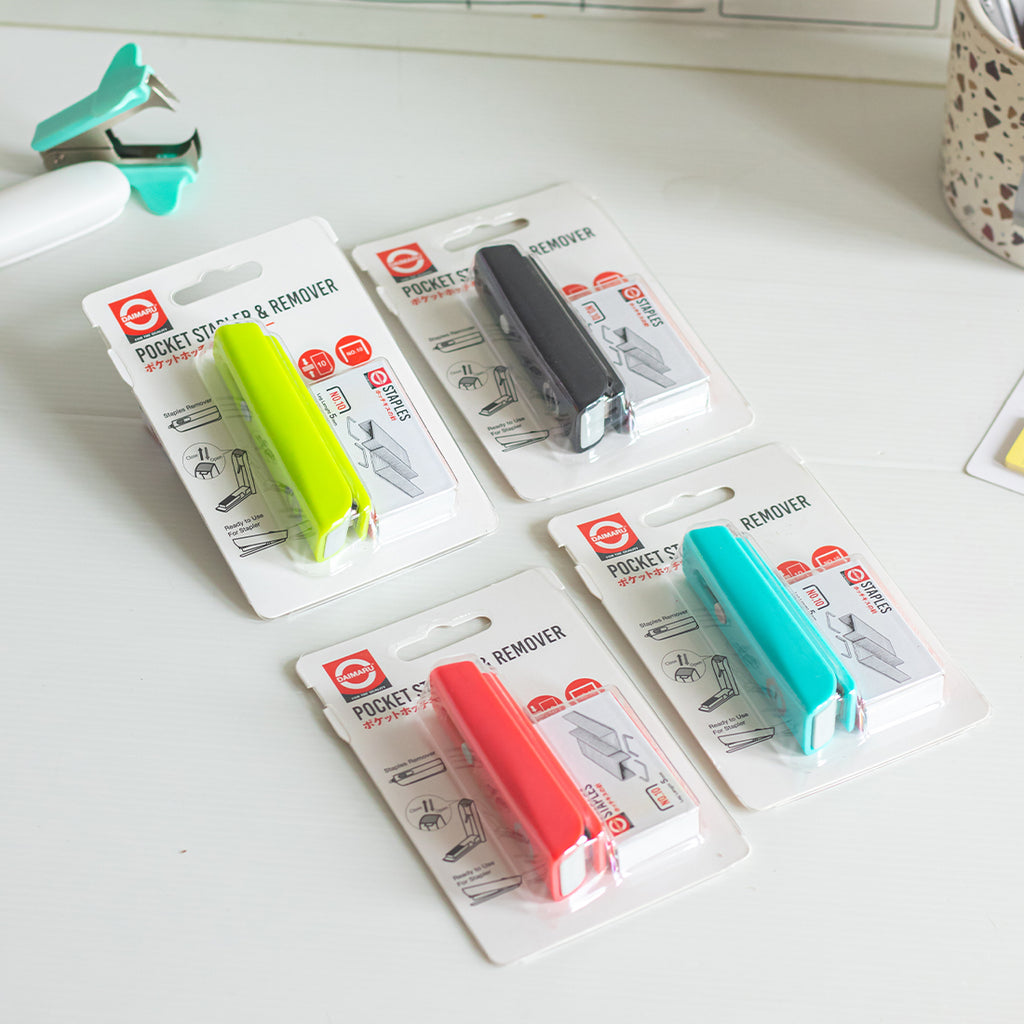 Daimaru Pocket Stapler Mini 2in1 with Remover Staples Kecil Portabel Praktis (Free Staples No. 10)