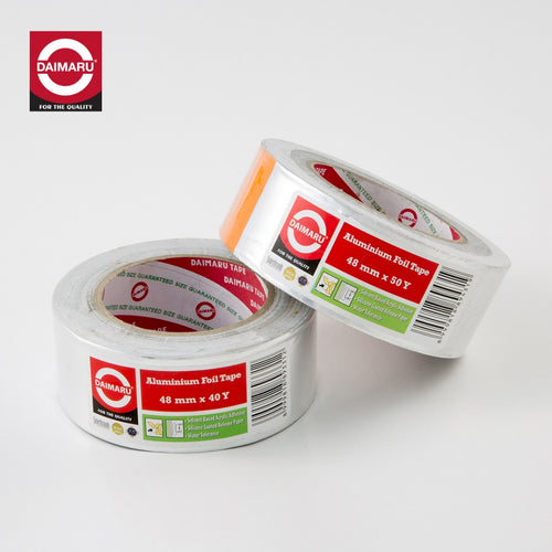 Daimaru Aluminium Tape 48mm x 40Y Tahan Air & Api hingga 120C Kuat Fleksibel Ideal untuk Konstruksi & DIY