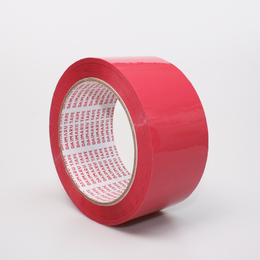 Daimaru OPP Tape Mellow Rose 48mm x 90Y Lem Kuat Ramah Lingkungan & Dapat Didaur Ulang Warna Pigmented Pink Merah