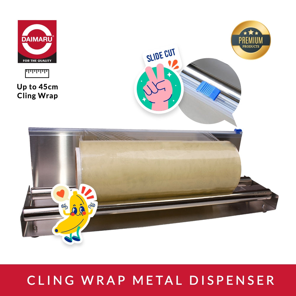 Daimaru Cling Wrap Dispenser Alat Pemotong Plastik Wrapping / Alat Pemotong Plastik Makanan / Slide Cut Cling Wrap