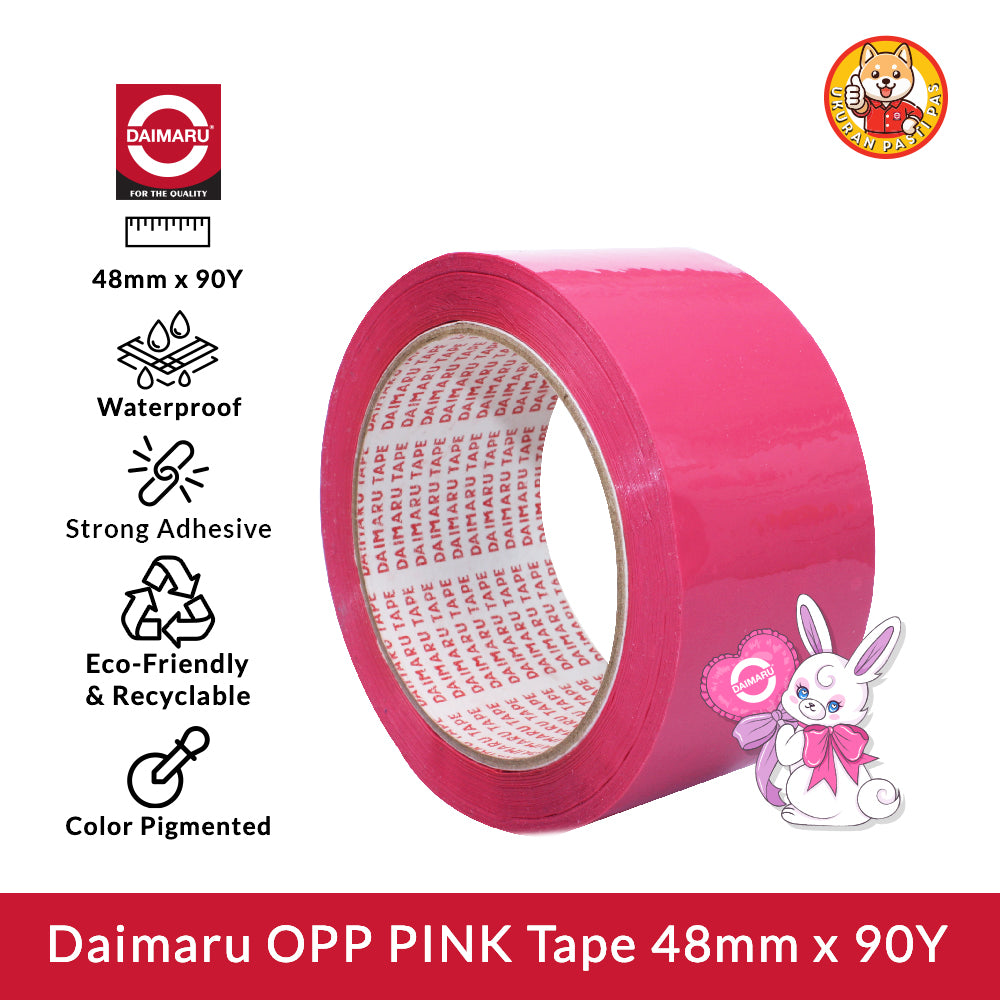 Daimaru OPP Tape Pink 48mm x 90Y Durable, Vibrant, and Perfect for Packaging