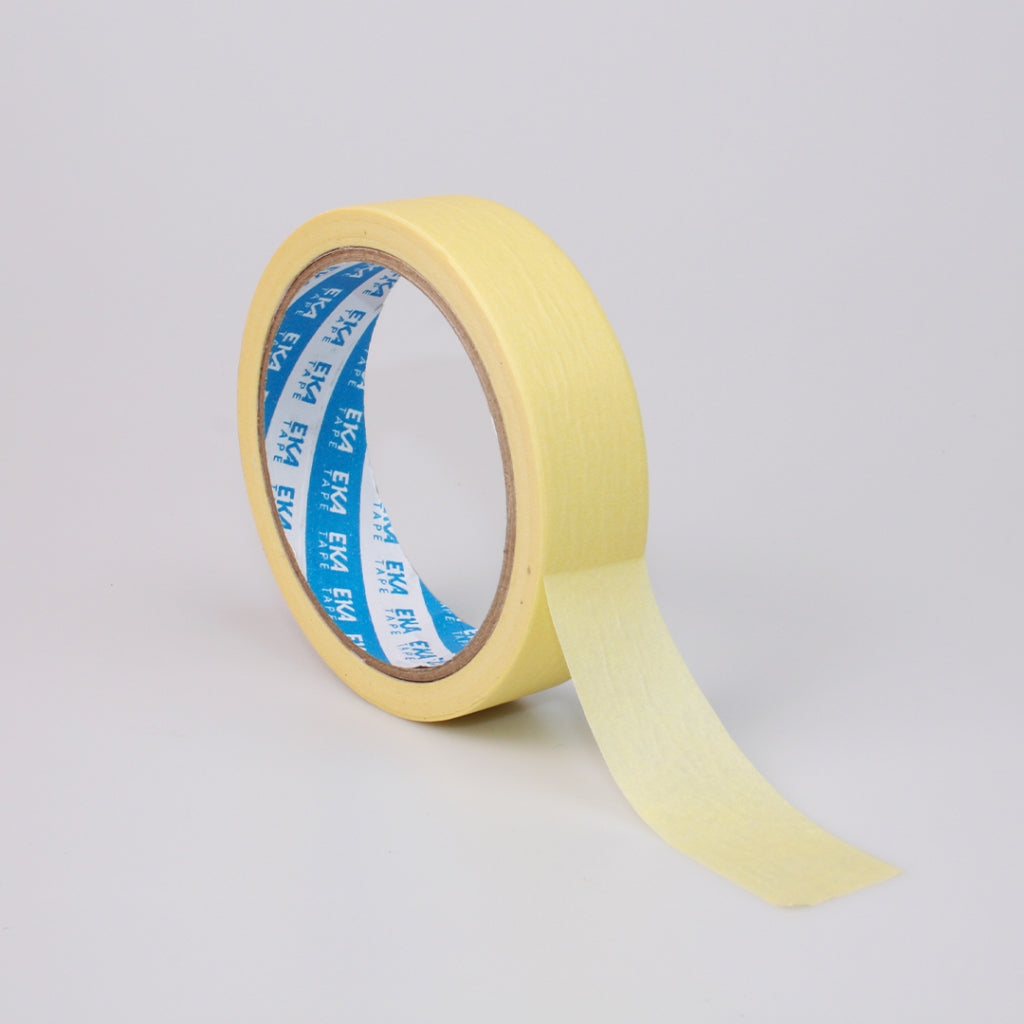 EKA Masking Tape Kertas 24mm x 20M Selotip Kertas Kuat Ramah Kantong ideal untuk Pengecatan, Kerajinan Tangan, & Kantor.