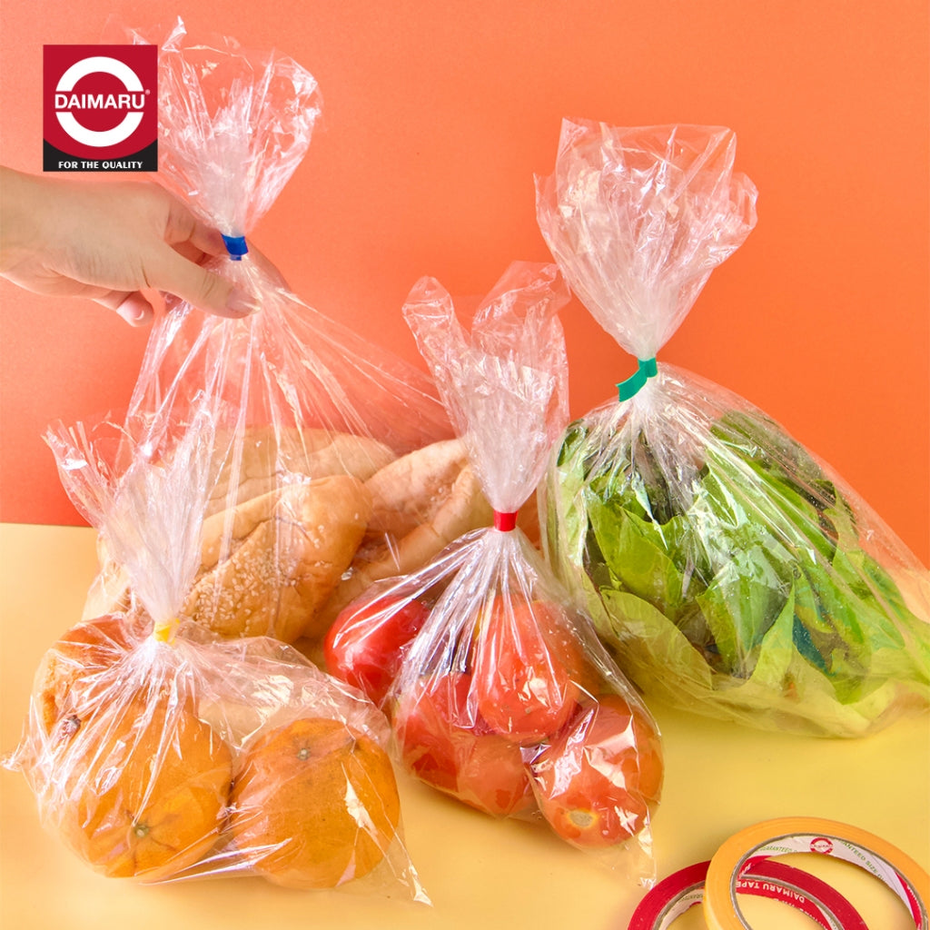Daimaru Bakery / Fruit Tape 9mm x 50Y  Perekat Kuat & Warna Cerah Waterproof Eco-Friendly Fleksibel Mudah Digunakan untuk Kemasan Roti & Buah