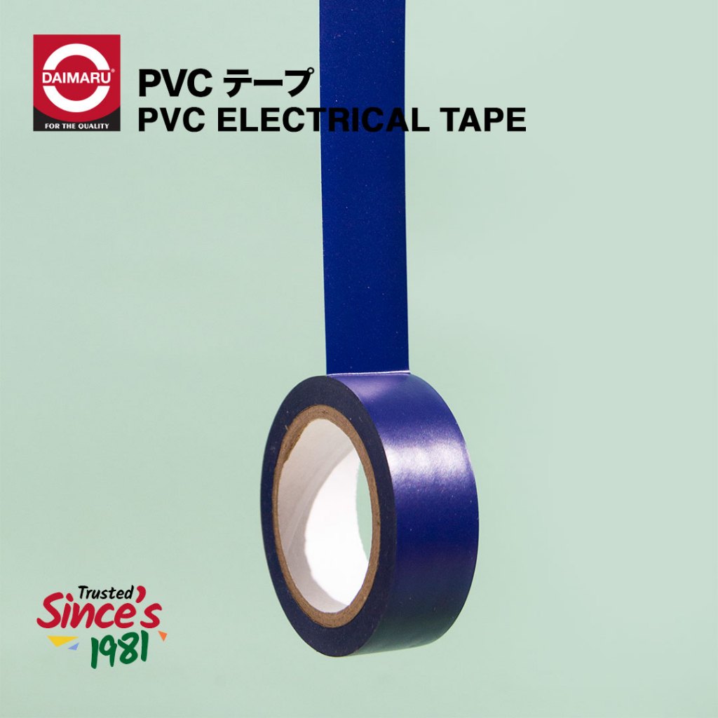 Daimaru PVC Insulation Tape Blue 19mm x 10M Isolasi Listrik BiruTahan Suhu Ekstrem & Kelembapan Kualitas Unggul untuk Industri dan Rumah Tangga