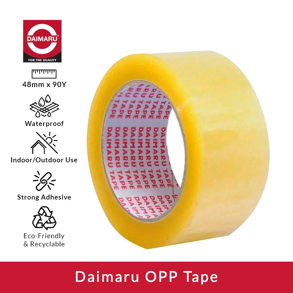 Daimaru OPP Transparent Tape 48mm x 90Y Lakban Bening Pengepakan Barang Segel Dus Pengikat Rumah Tangga Kantor