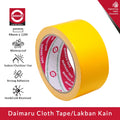 Daimaru Cloth Tape Kuning 48mm x 12M Lem Kain Tahan Air & Panas Adhesive Kuat Cocok untuk Kargo Berat Pameran