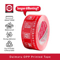 Daimaru OPP Printed Tape Lakban Jangan Dibanting 48mm x 100M Merah Putih Single Side Adhesive Waterproof Eco-Friendly