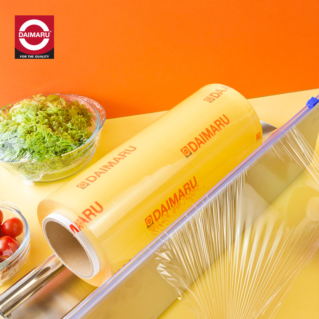 Daimaru Cling Wrap 25cm X 500M Tebal 12 Micron 6Pcs Food Grade Plastik Transparan Aman untuk Makanan dan Sayuran