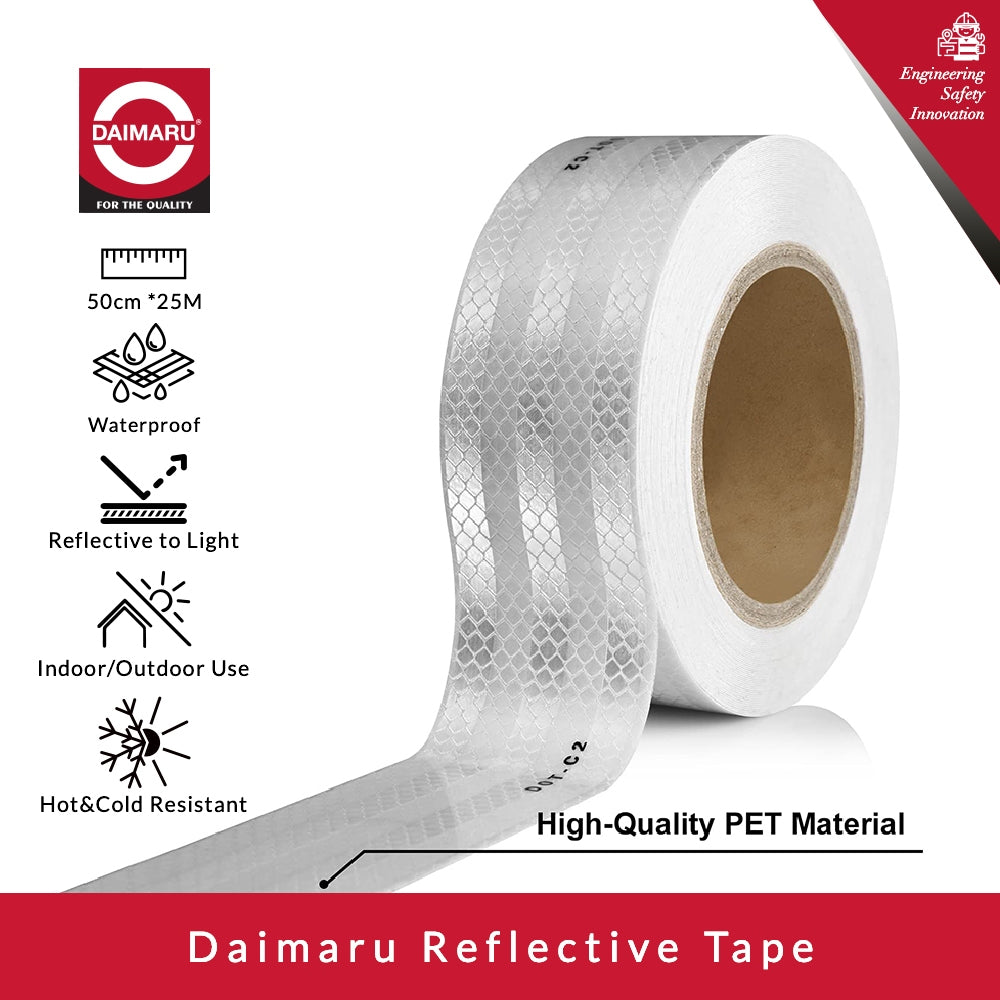 Daimaru Reflective Tape Diamond Grade Conspicuity Stiker Reflektor Strip 50mmx25M
