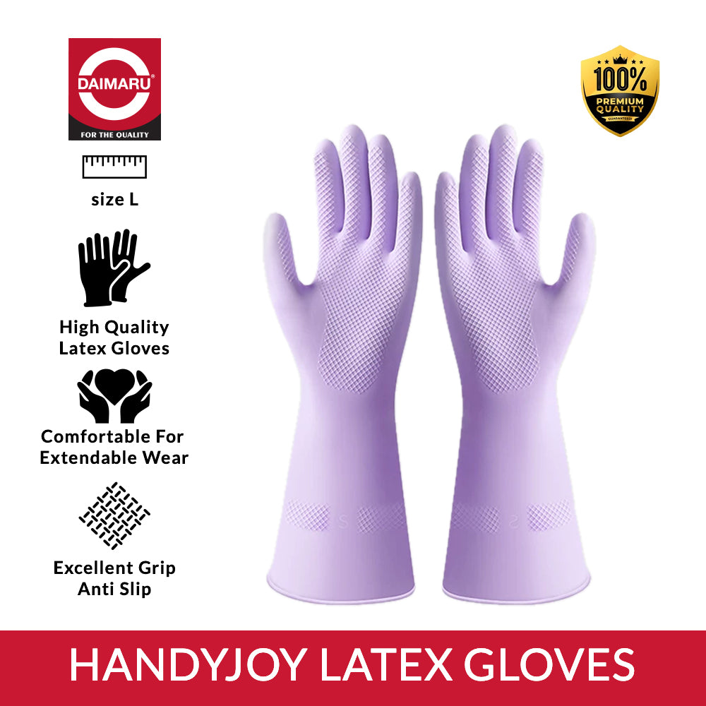 Daimaru Handyjoy Gloves Sarung Tangan Latex Anti Slip Tahan Lama Tebal Nyaman 3 Warna