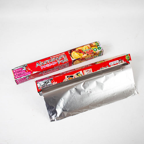 Daimaru Aluminium Foil 30cm x 7,6M untuk BBQ Grill dan Storing Leftovers - Food Grade Non Stick Surface Non Toxic Material