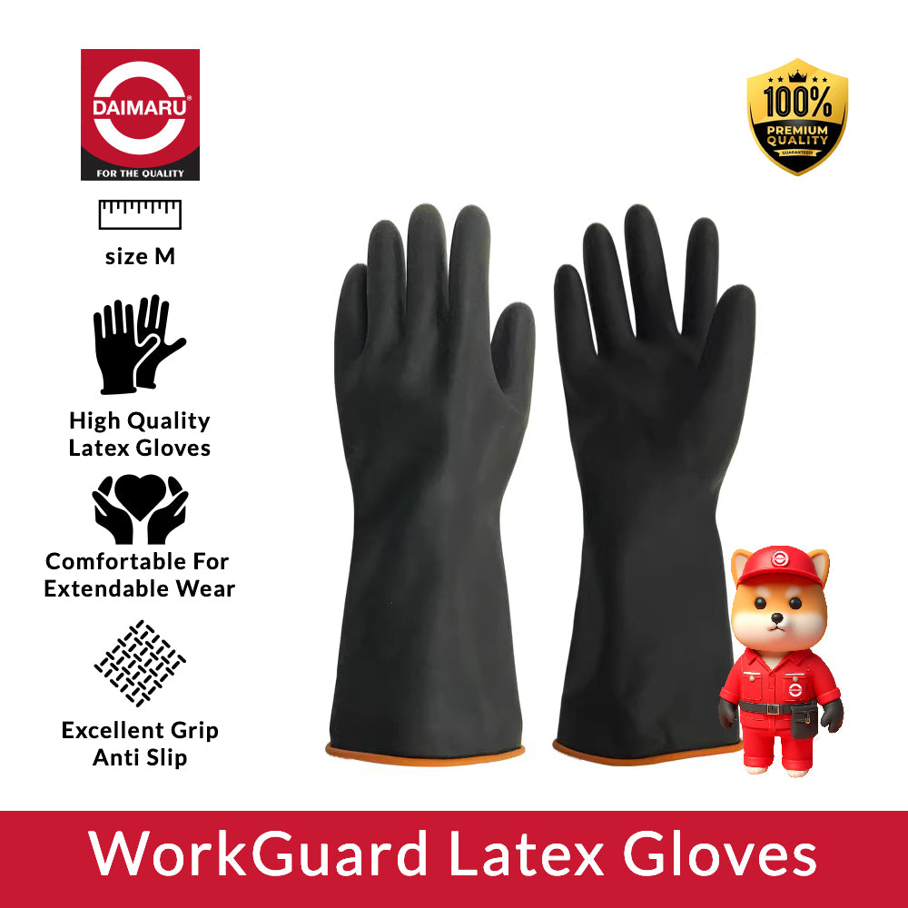 Daimaru Workguard Latex Heavy Duty Gloves Sarung Tangan Lateks Industri Anti Sobek & Anti Tumpah