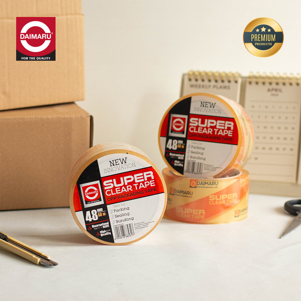Daimaru OPP Lakban Bening Super Clear Tape 48mm x 50M 6 Pcs