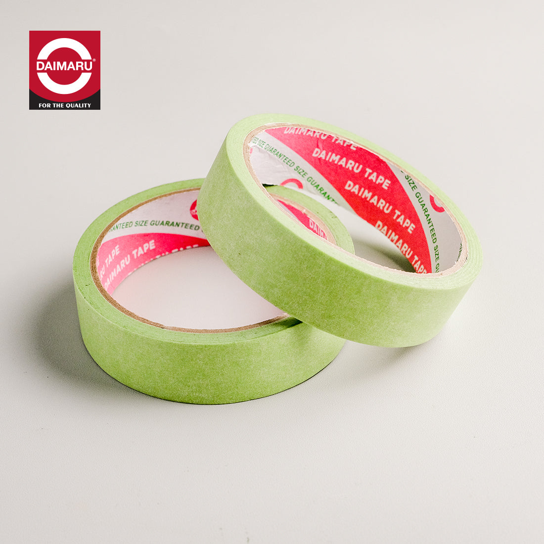 Daimaru Masking Tape Premium Washi Hijau 18 mm x 18 Yard (36 Pcs/1 Box) Untuk Finishing Cat & Dekorasi