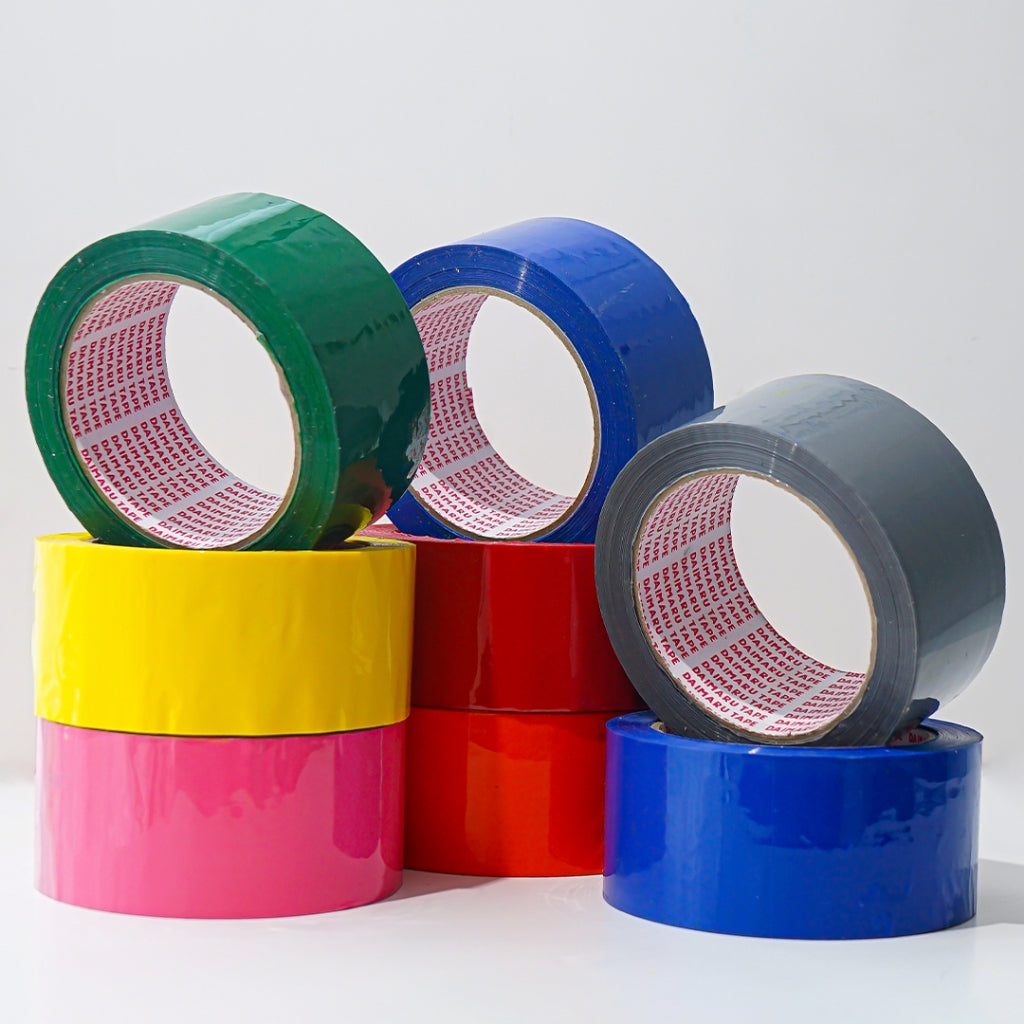 Daimaru OPP Tape Red 48mm x 90Y Lakban Plastik Merah Waterproof Strong Adhesive Eco-Friendly Recyclable Color Pigmented