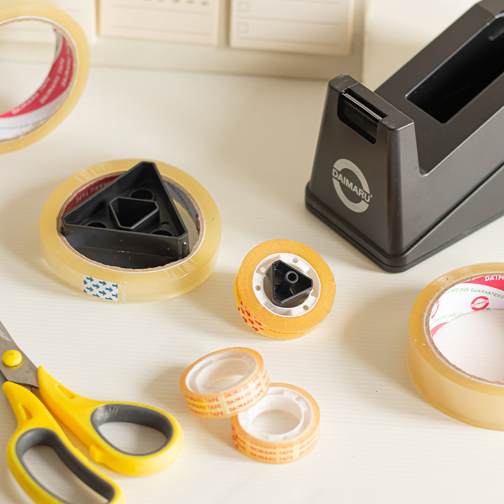 TAPE DISPENSER CUTTER DUDUK MEJA LAKBAN 12, 24mm & MINI SELOTIP
