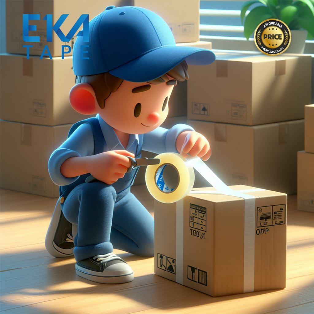 EKA Tape OPP Transparent 45mm x 55Y Lakban Bening Kualitas Tinggi Adhesive Kuat Non Toxic Eco Friendly untuk Pengepakan dan Segel Dus