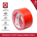 Daimaru Cloth Tape Lakban Kain Merah 48mm x 12 Meter Perekat Kuat, Fleksibel & Tahan Lama
