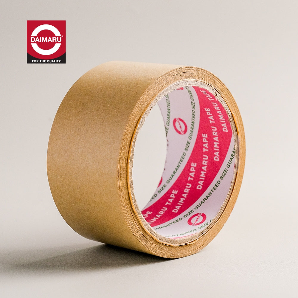 Daimaru Kraft Tape 48mm x 15Y Lakban Kertas Coklat Single Side Adhesive untuk Pengemasan Barang dan Ekspor