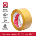 Daimaru OPP Lakban Coklat 48mm x 100 Yard Perekat Kuat untuk Packing & Pengemasan