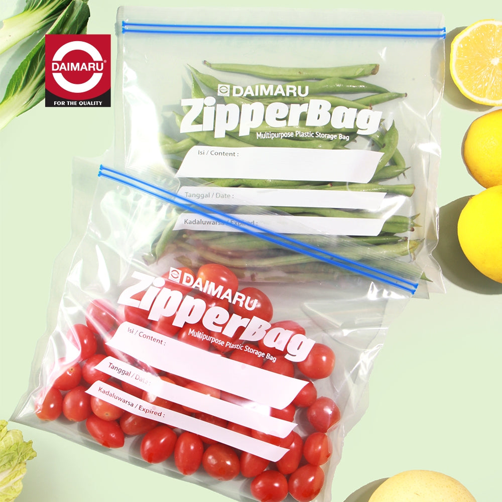 DAIMARU Zipper Bag Medium 22 x 18 cm BPA Free 20 Bags