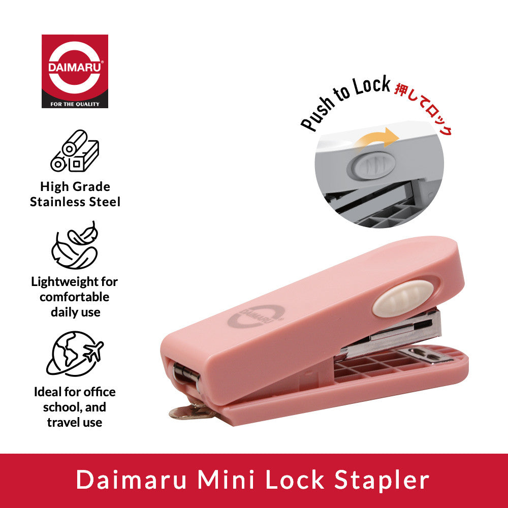 Daimaru Lock Pocket Stapler Smart Twist Design Stapler Mini Portabel Praktis