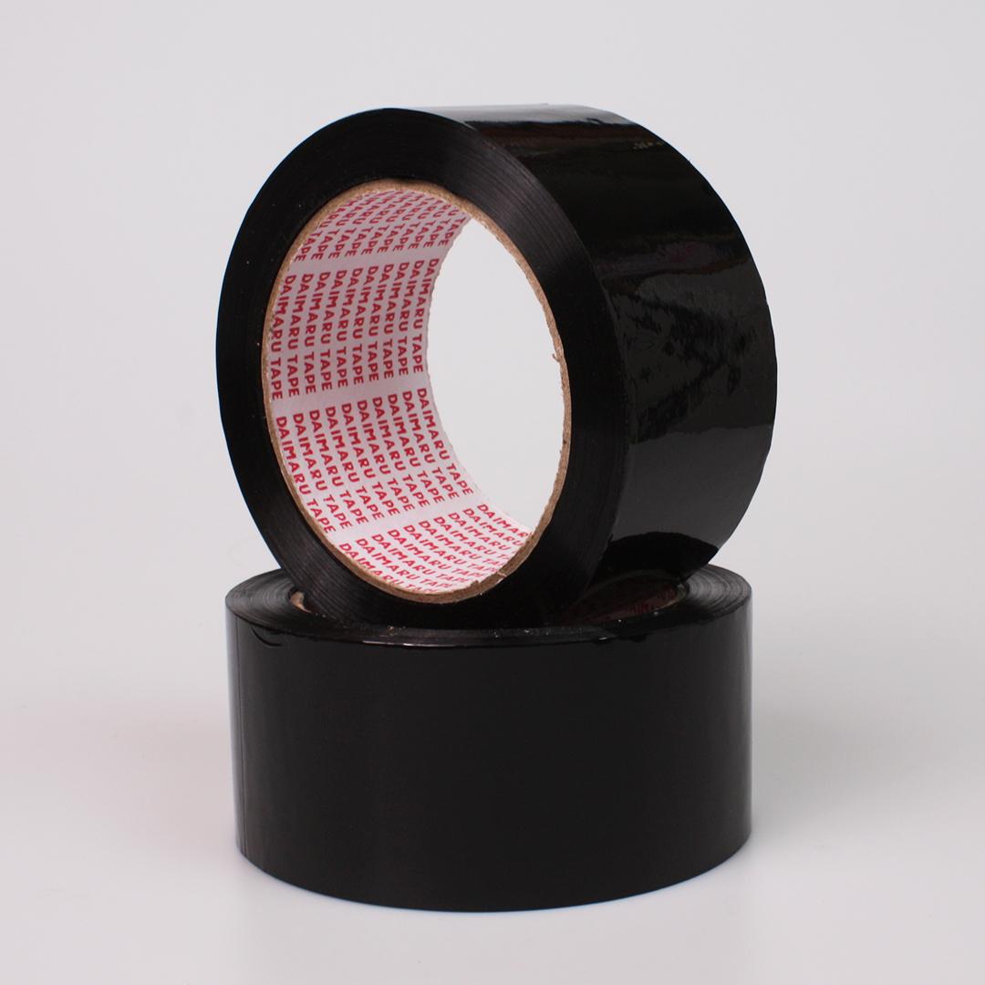 Daimaru OPP Tape Hitam 48mm x 90Y Lakban Plastik Super Black Waterproof Strong Adhesive Eco Friendly Recyclable untuk Pengepakan dan Segel Dus