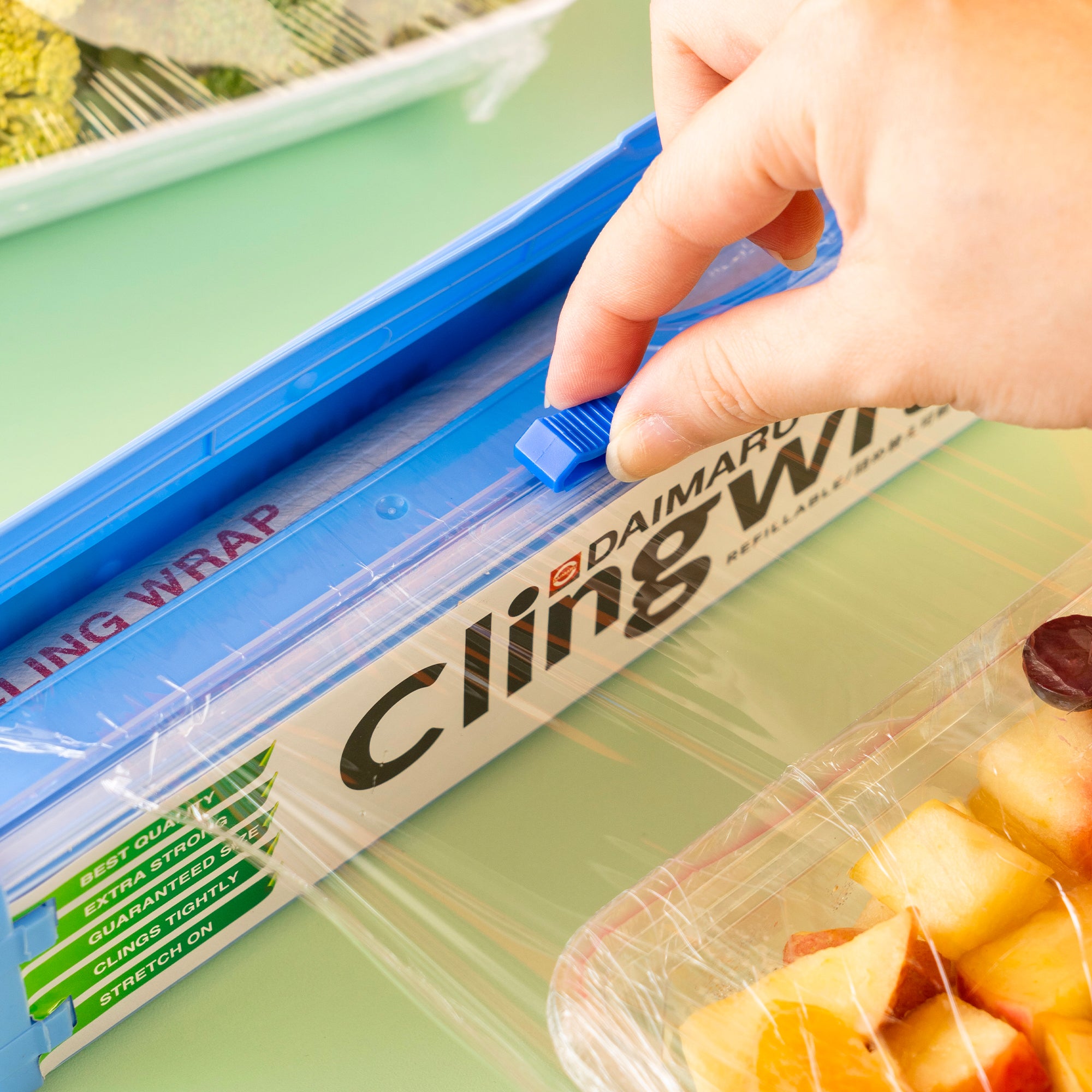 Daimaru Refillable Cling Wrap Dispenser 30cm x 50M Food Grade & BPA Free