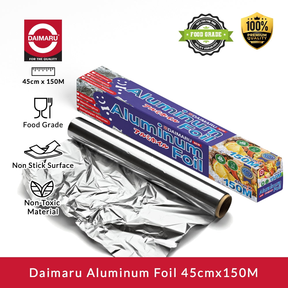 Daimaru Aluminium Foil 45cm x 150M Food Grace Horeca Size ideal untuk BBQ dan Penyimpanan Sisa Makanan